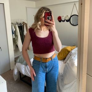 Fuzzy crop top
